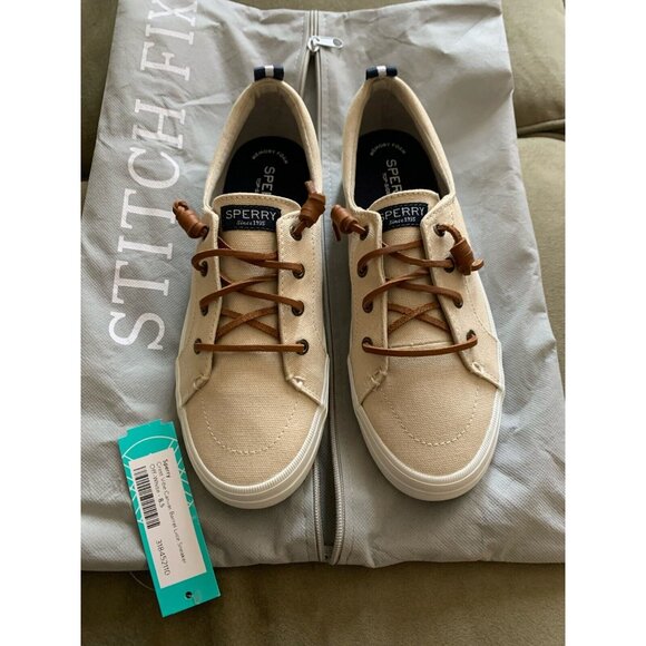 SPERRY Crest Vive Canvas Barrel Sneakers for Women Size 8.5 - Picture 1 of 5